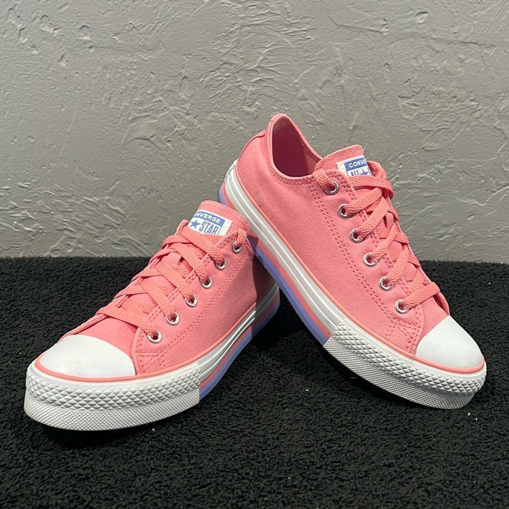 🔥🔥 CONVERSE All-Star EVA LIFT Low Sneakers Pink/Purple Women Sz‎ 6.5 - PERFECT